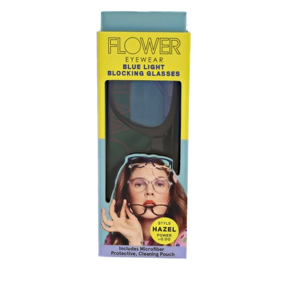 Flower Eyewear Blue Light Blocking Glasses, Style Hazel, Black - Picture 1 of 5